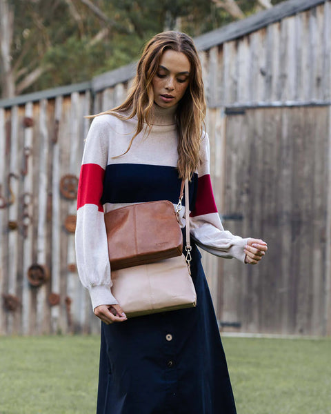 ~ ELMS+KING Burbank Crossbody - Tan Pebble