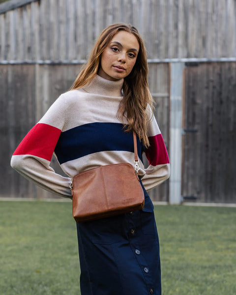 ~ ELMS+KING Burbank Crossbody - Tan Pebble