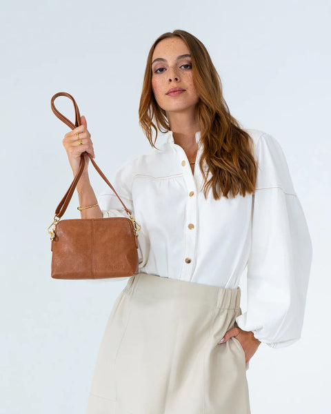 ~ ELMS+KING Burbank Crossbody - Tan Pebble