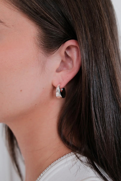 ~ Zafino Harper Hoop Earring - Silver