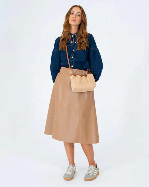 ~ ELMS+KING Monty Crossbody - Tan/Natural Weave