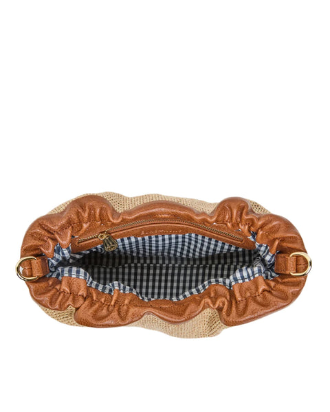 ~ ELMS+KING Monty Crossbody - Tan/Natural Weave