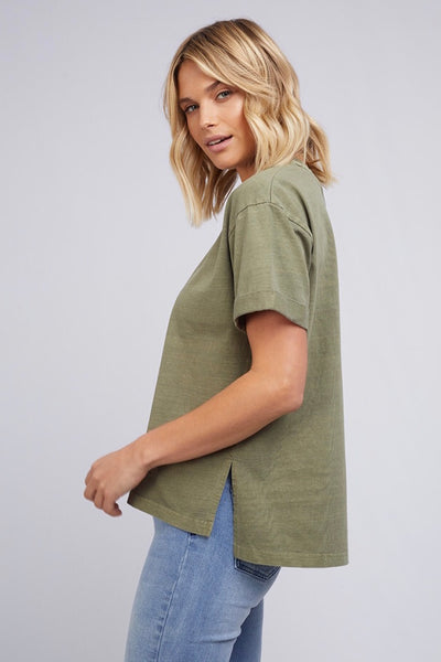 All About Eve Washed Tee - Khaki