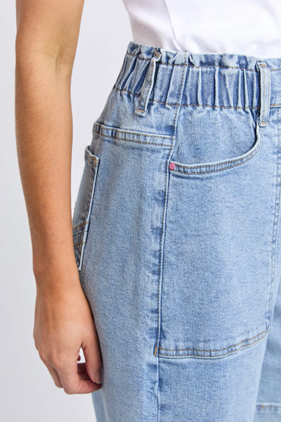 Atlas Long Denim Short - Mid Blue Wash