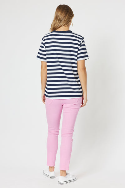 Taylor Patch Jeans - Flamingo