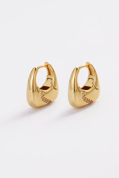 ~ Zafino Demi Hoop - Gold