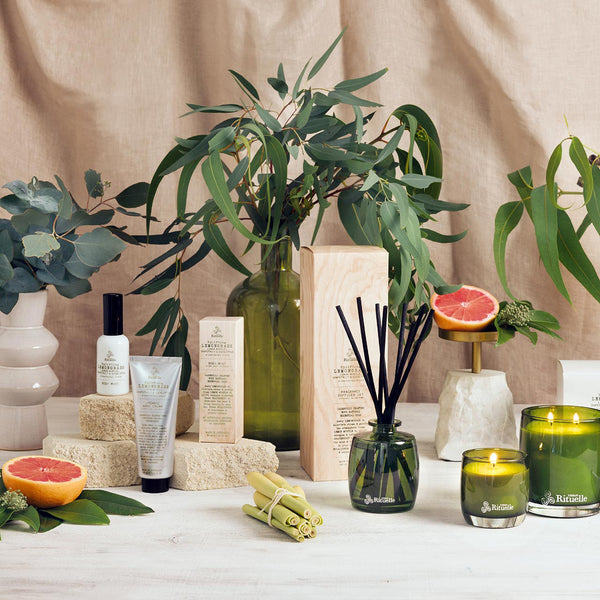 ~ Urban Rituelle Flourish Organics Fragrance Diffuser Set - Lemongrass, Lemon Myrtle, Grapefruit & Eucalyptus