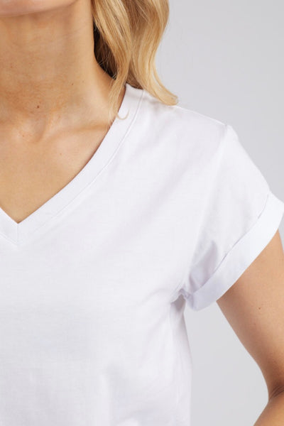 Manly Vee Tee - White