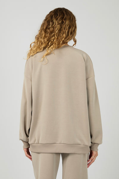Luxe Active Box Crew - Stone