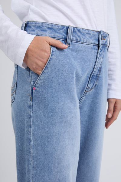 Izzy Wide Leg Jean - Vintage Blue Wash