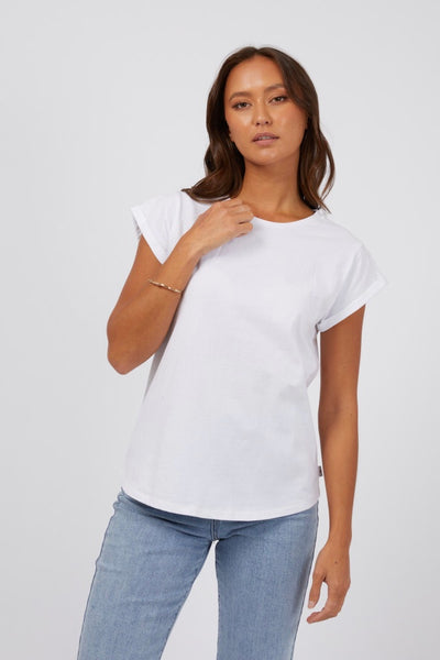 Lucy Turnback Tee - White