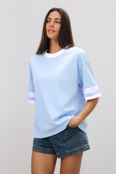 Alisa Tee - Blue/Cream