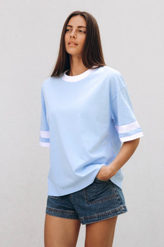 Alisa Tee - Blue/Cream