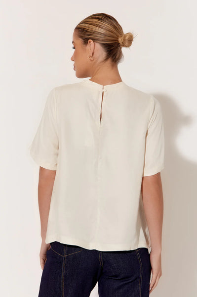 Arden Cupro Top - Cream