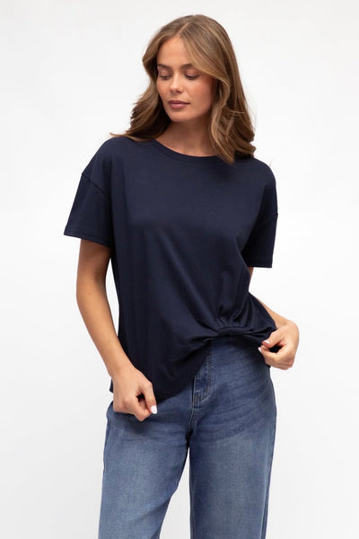 Easy Tuck Tee - Navy