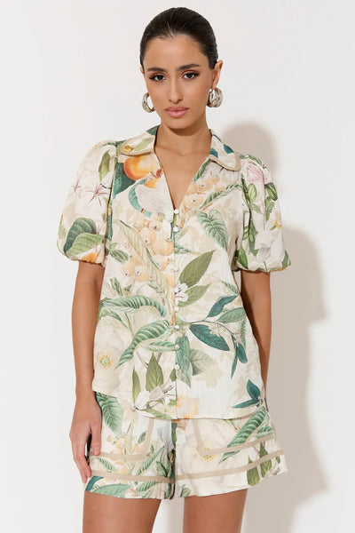 Kate Adelaide Print Short Sleeve Shirt - Print