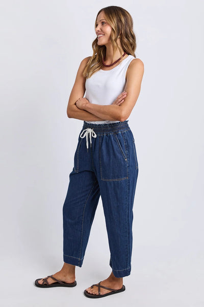 Greta Slim Leg Denim Pant - Saphire