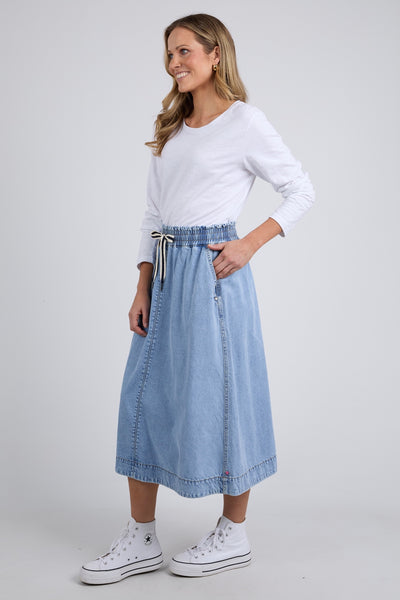 Greta Denim Skirt - Light Blue Wash