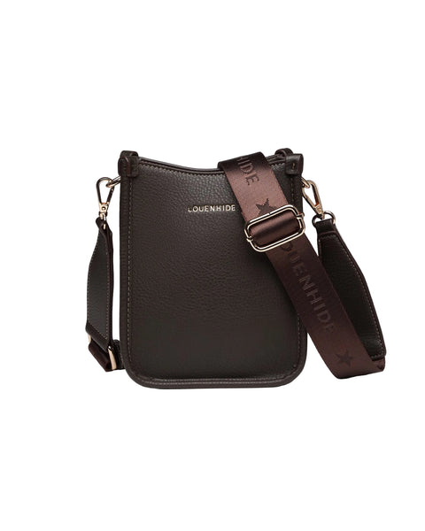 ~ LOUENHIDE Parker Phone Crossbody Bag - Chocolate