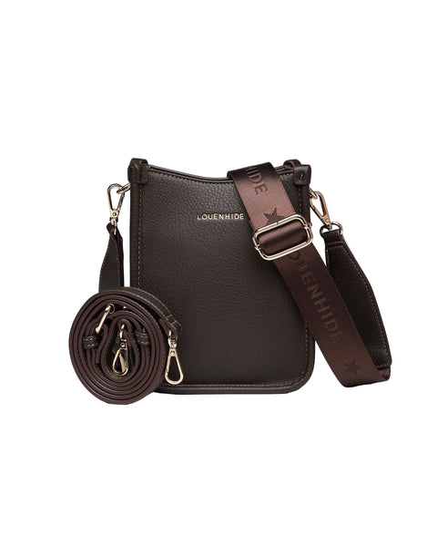 ~ LOUENHIDE Parker Phone Crossbody Bag - Chocolate