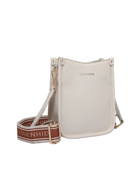 ~ LOUENHIDE Parker Logo Phone Bag - Vanilla