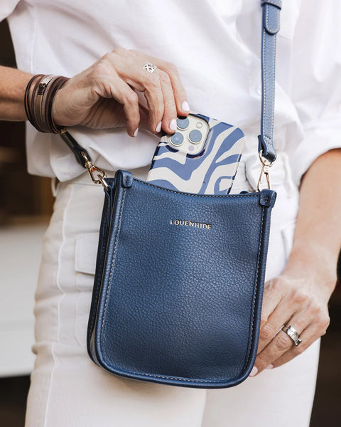 ~ LOUENHIDE Parker Phone Crossbody Bag - Navy