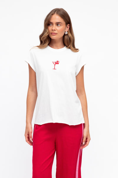 Martini Tee - White