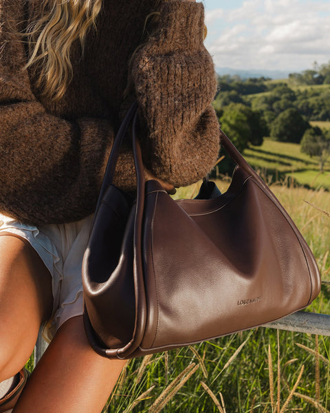 ~ LOUENHIDE Mini Sutton Shoulder Bag - Chocolate