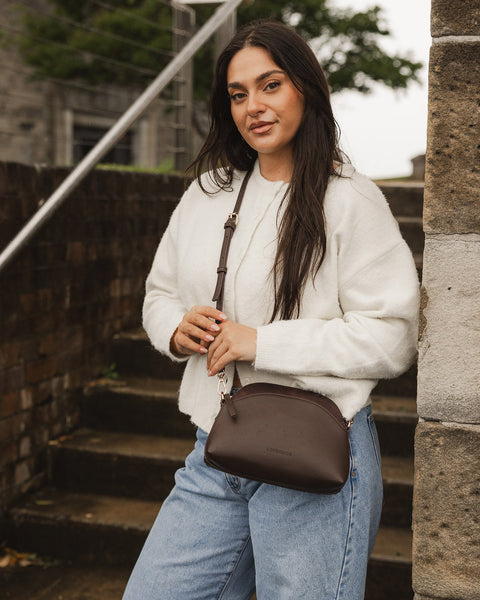 ~ LOUENHIDE Alison Crossbody Bag - Chocolate
