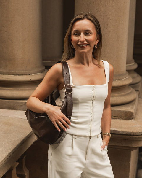 ~ LOUENHIDE Cleo Shoulder Bag - Chocolate