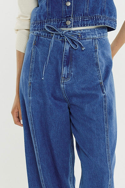 Aveline Barrel Leg Jean - Classic Blue