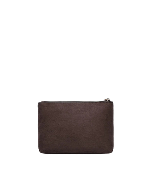 ~ LOUENHIDE The Everyday Suedette Pouch - Chocolate