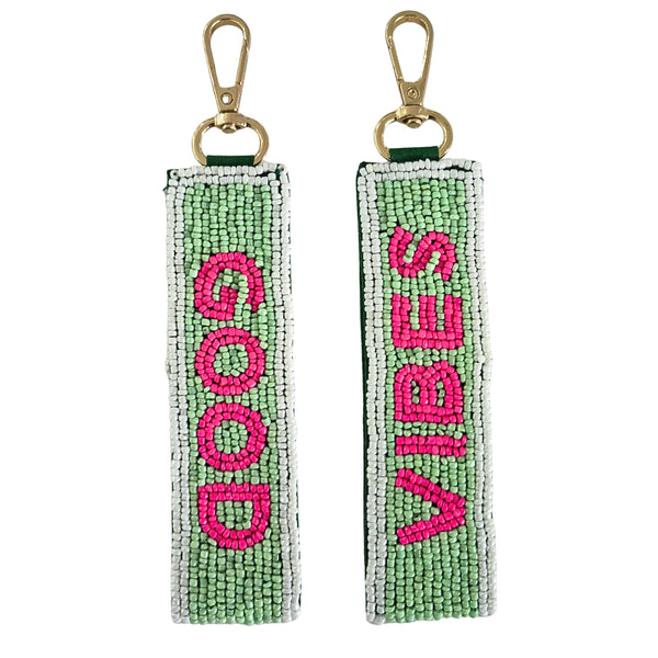 ~ Zoda Beaded Keychain - Good Vibes