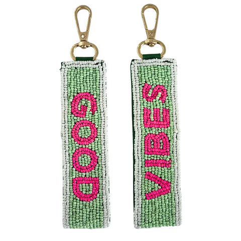 ~ Zoda Beaded Keychain - Good Vibes