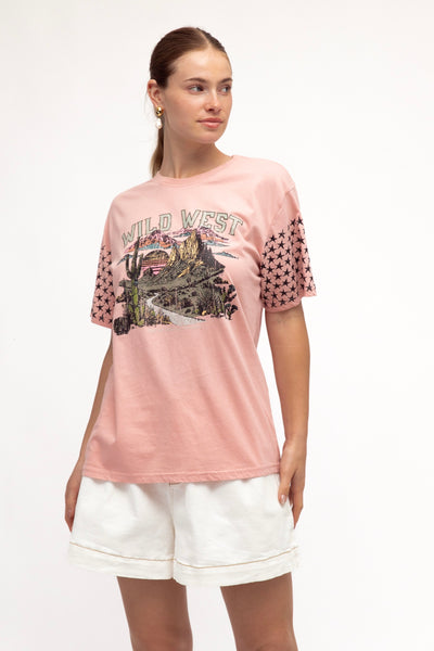 Wild West Desert Tee - Pink