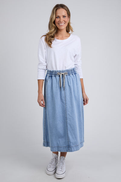 Greta Denim Skirt - Light Blue Wash