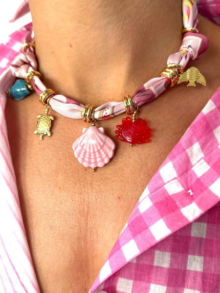 ~ Zoda Under The Sea Necklace - Pink