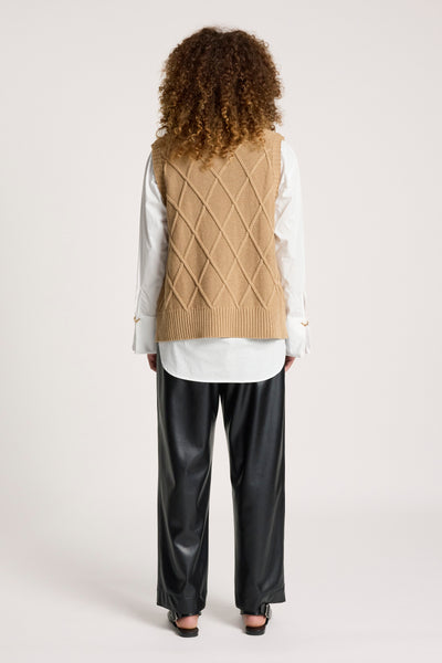 Liora Knit Vest - Mocha