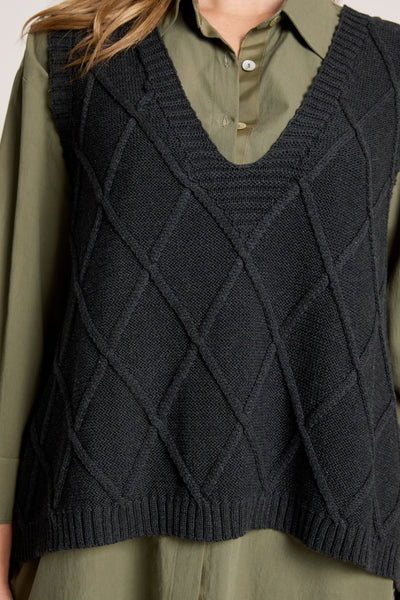 Liora Knit Vest - Char