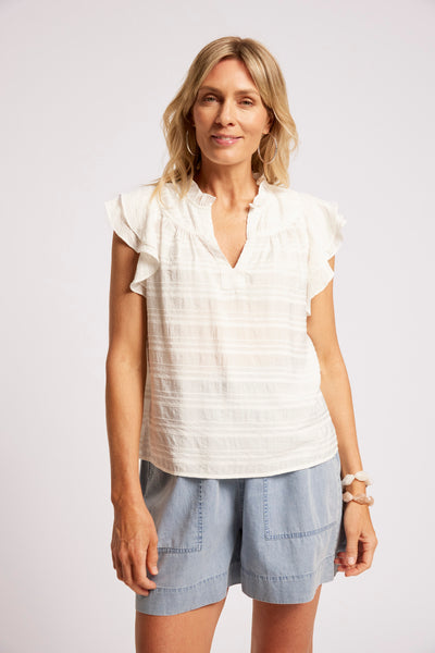 Sovana Frill Tank - White