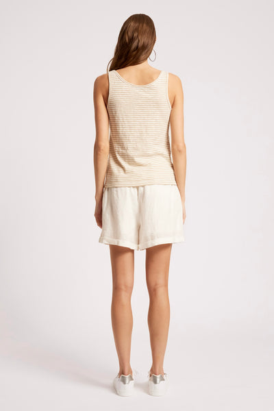Casa Striped Tank - Dune/White