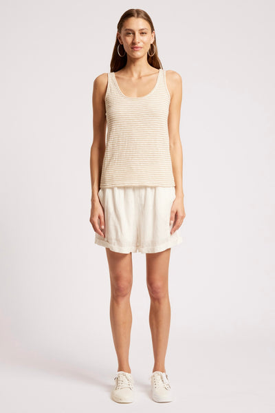 Casa Striped Tank - Dune/White