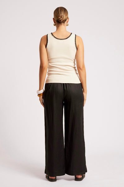 Maris Stitched Tank - Tusk/Black