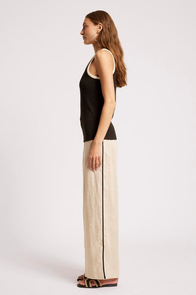 Maris Stitched Tank - Black/Tusk