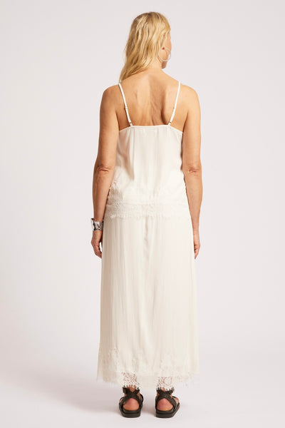 Drift Lace Tank - White