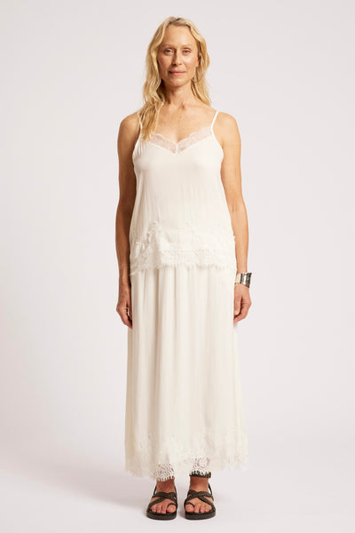 Drift Lace Tank - White
