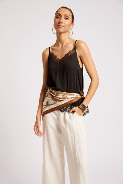 Drift Lace Tank - Black