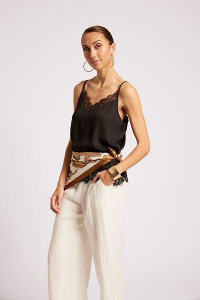 Drift Lace Tank - Black