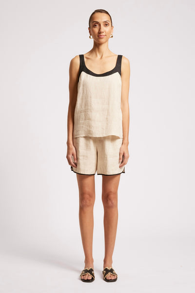 Maris Splice Tank - Tusk/Black