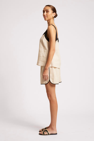 Maris Splice Tank - Tusk/Black